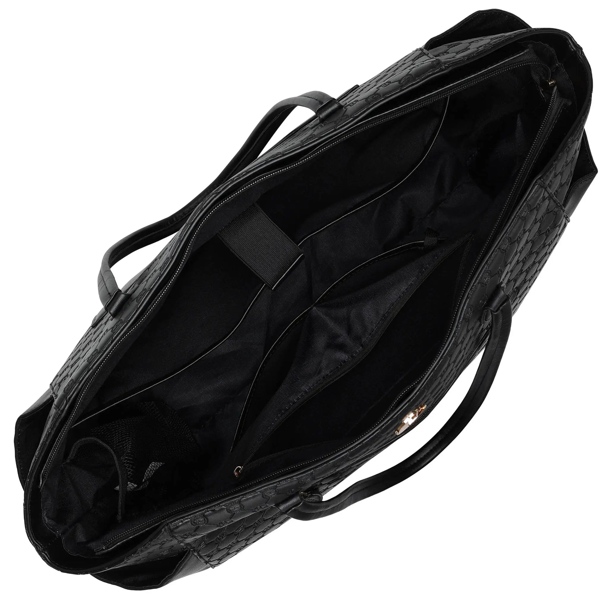 Compass Vegan Leather Monogram Tote Bag-3