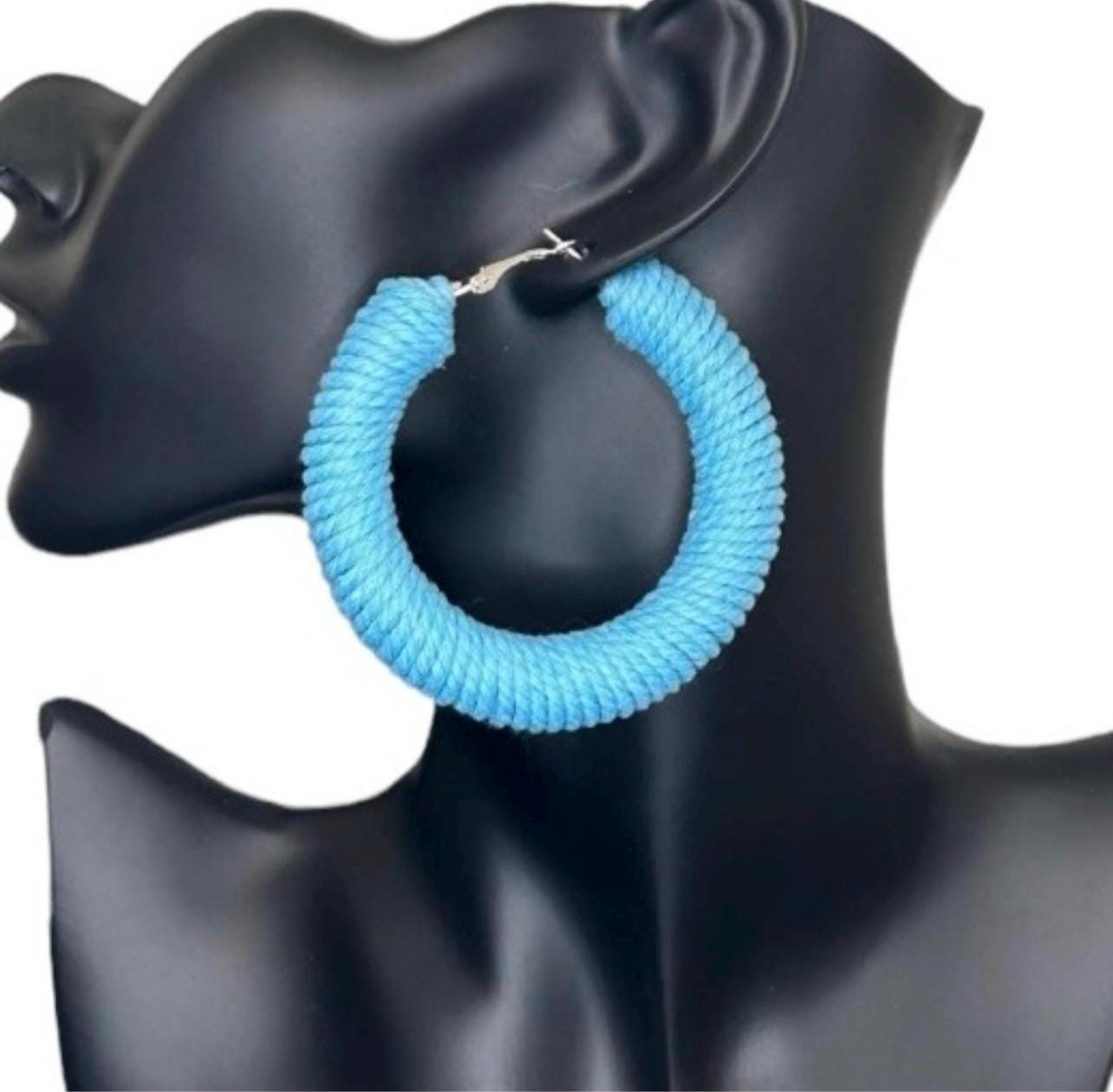 42| Earrings – Modern Contrast Statement Jewelry, Macrame Cord (See available colors)