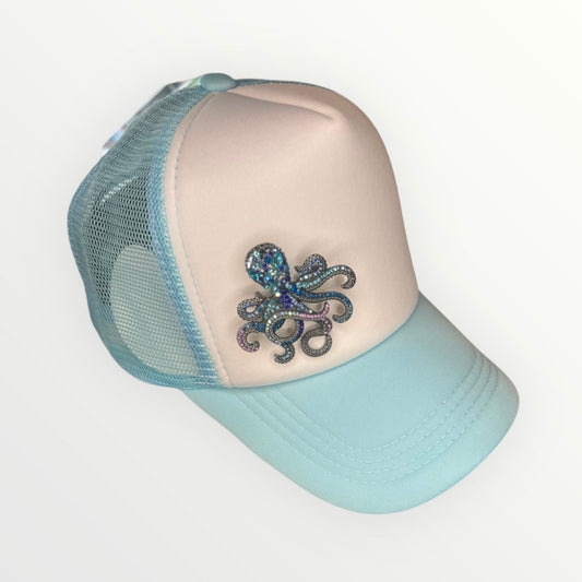 Octopus Charm Trucker Hat – Coastal Cool Edition