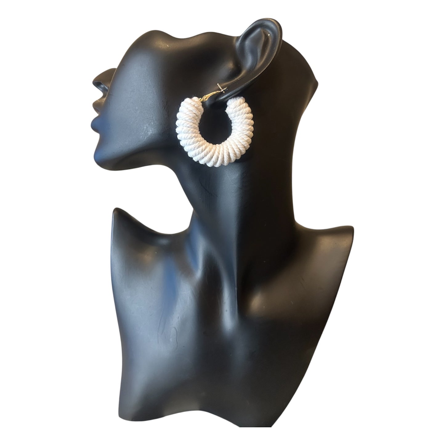 42| Macramé Hoop Earrings – Handmade Boho, Small Statement (See available colors)