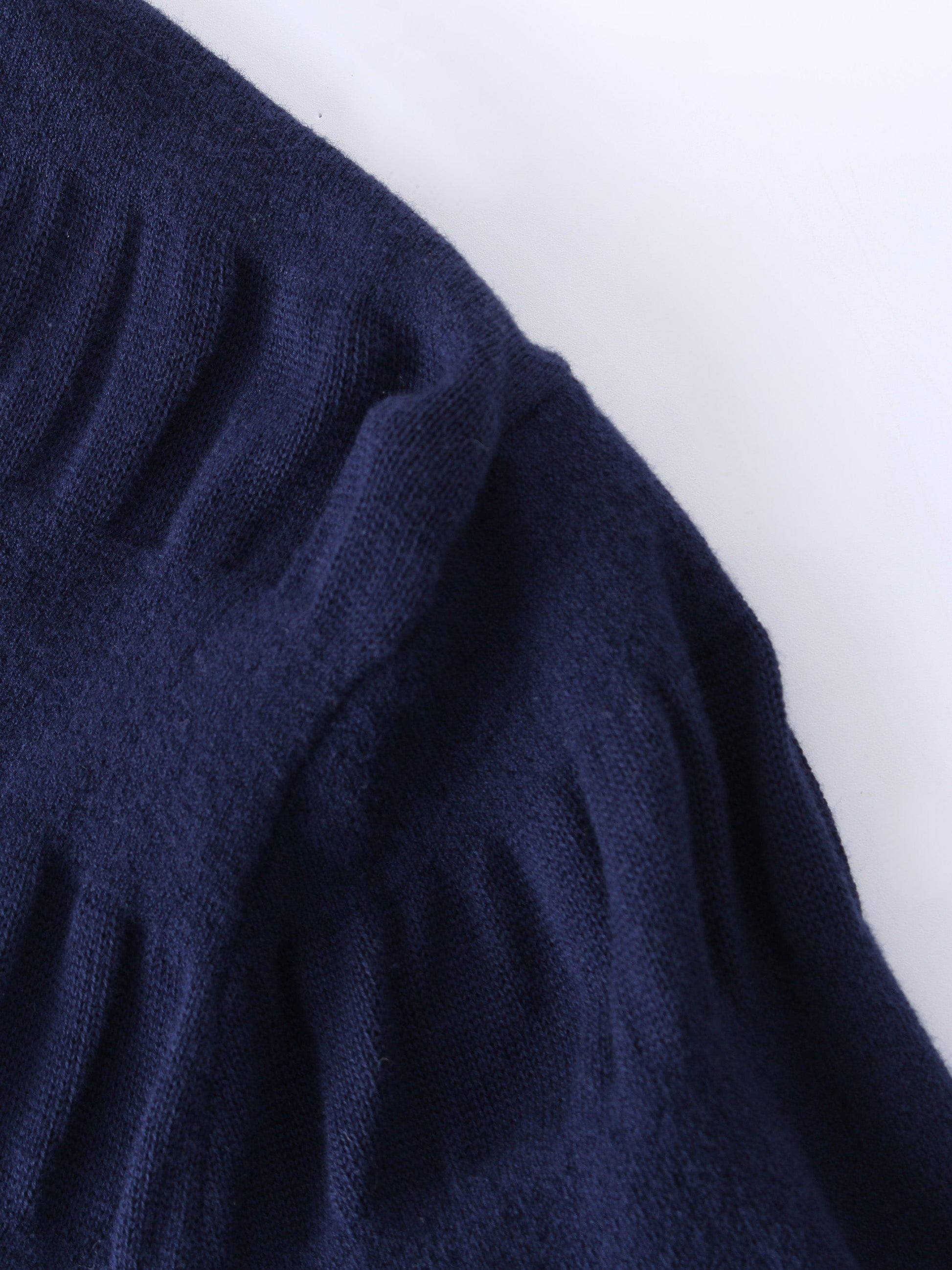 Ruched Sweater-Navy-4