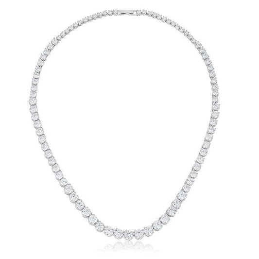 Graduated Cubic Zirconia Necklace..-1