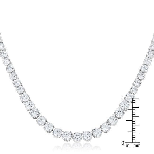 Graduated Cubic Zirconia Necklace..-3