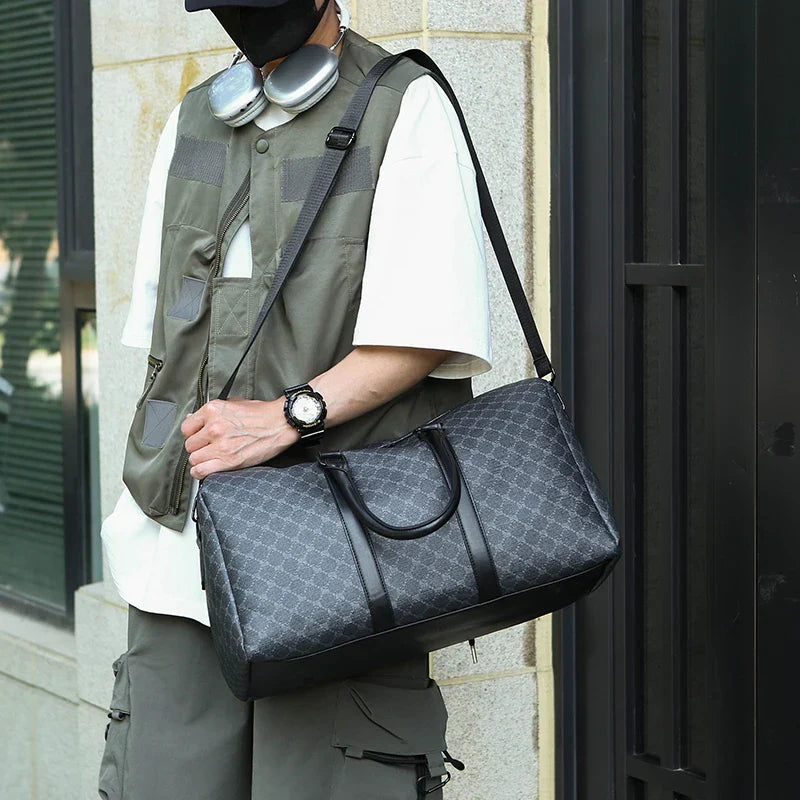 Mens Travel Bag Large PU Business Luggage-2