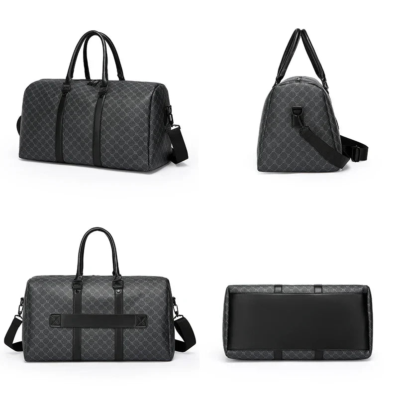 Mens Travel Bag Large PU Business Luggage-3