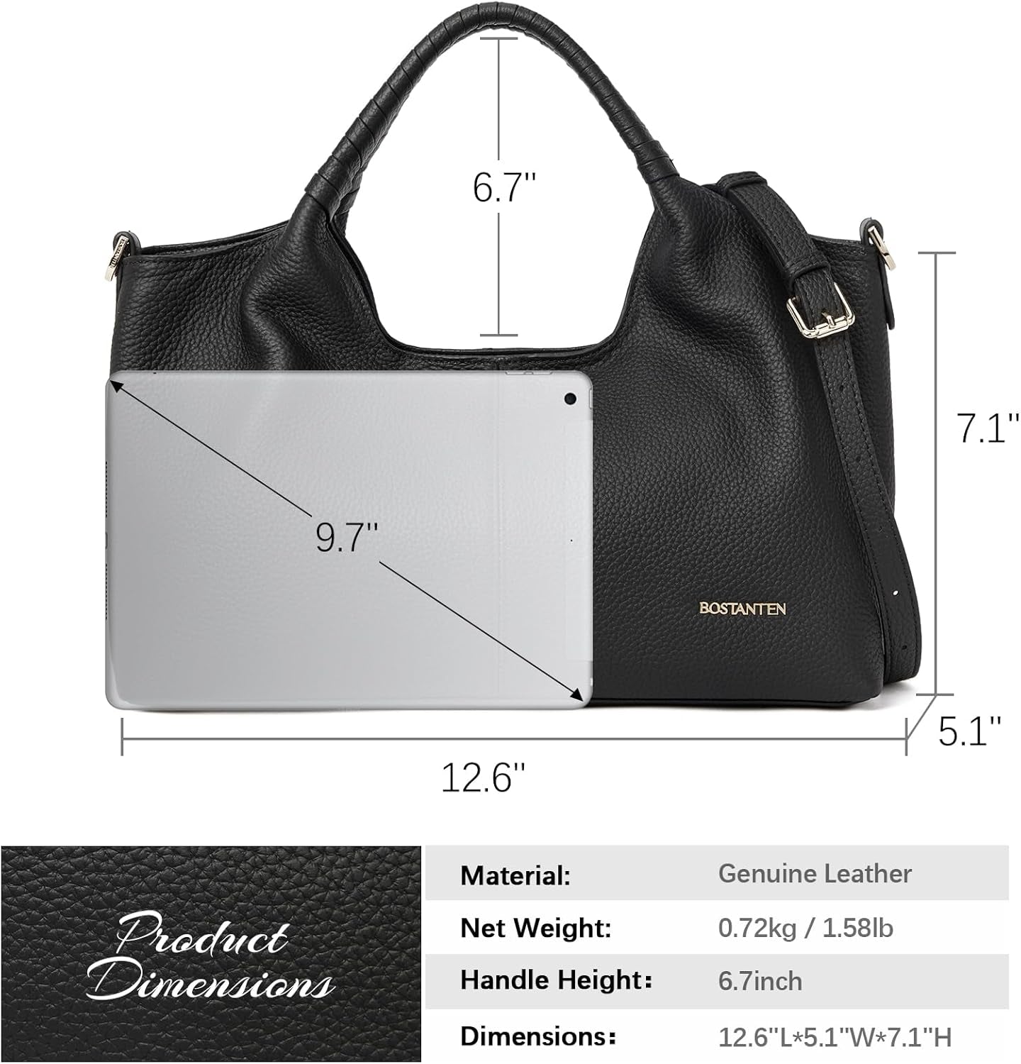 Genuine Leather Purses for Women Designer Handbags Crossbody Shoulder Bags Top Handle Satchel with Adjustable Strap