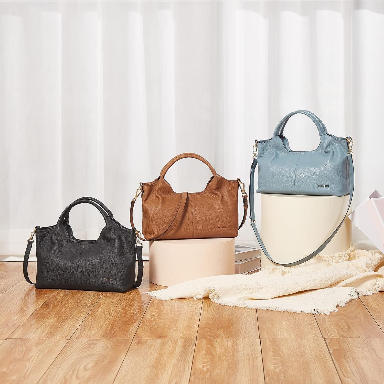 Genuine Leather Purses for Women Designer Handbags Crossbody Shoulder Bags Top Handle Satchel with Adjustable Strap