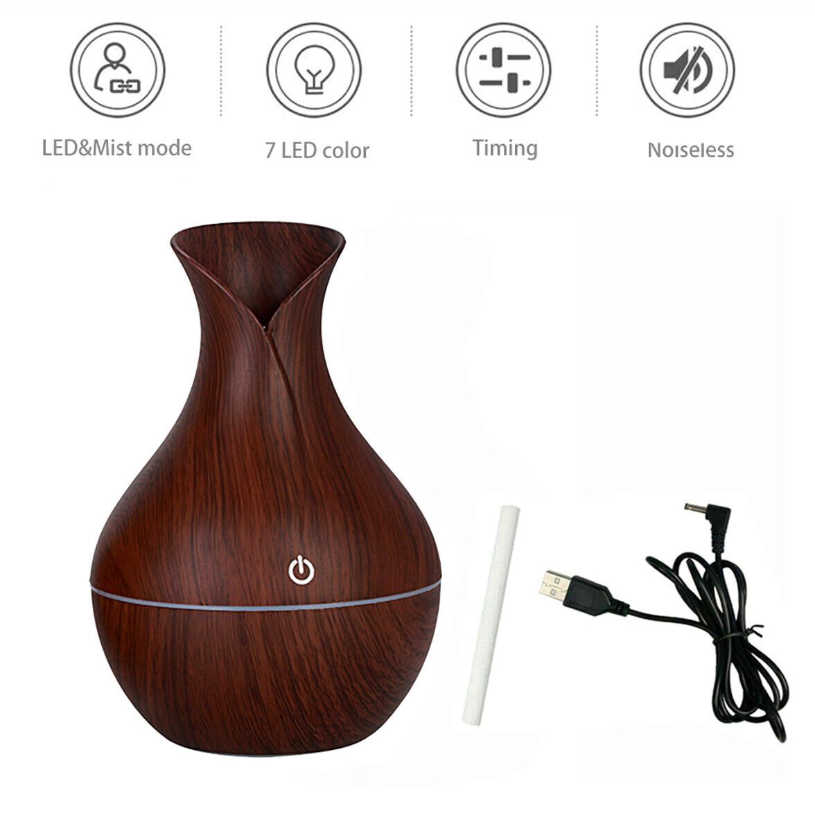 LED Ultrasonic Aroma Humidifier Essential Oil Diffuser-4