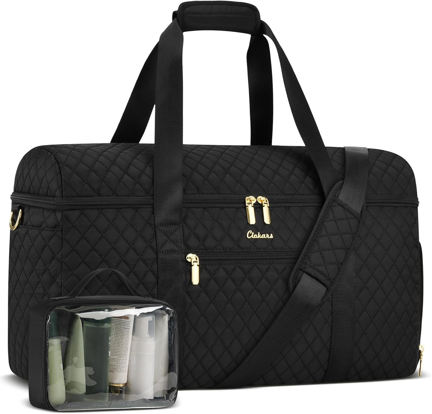 Weekender Bags for Women, Wide Open Large Travel Duffle Bag with Shoe Compartment, Overnight Hospital Bag for Women Labor Delivery, Carry on Bag Personal Item Travel Bag with Wet Pocket (Pink)