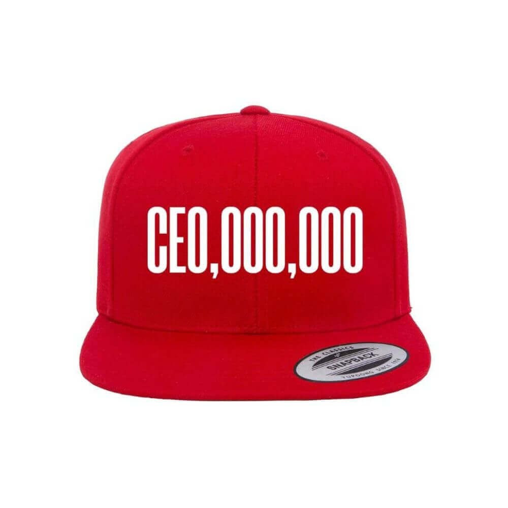 CEO,000,000 Flat Bill Snapback Cap