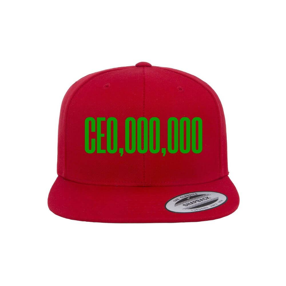 CEO,000,000 Flat Bill Snapback Cap
