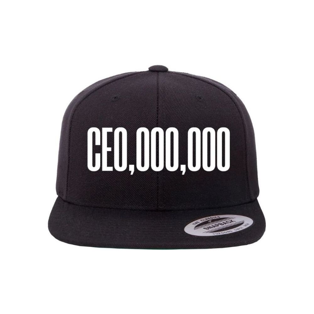 CEO,000,000 Flat Bill Snapback Cap