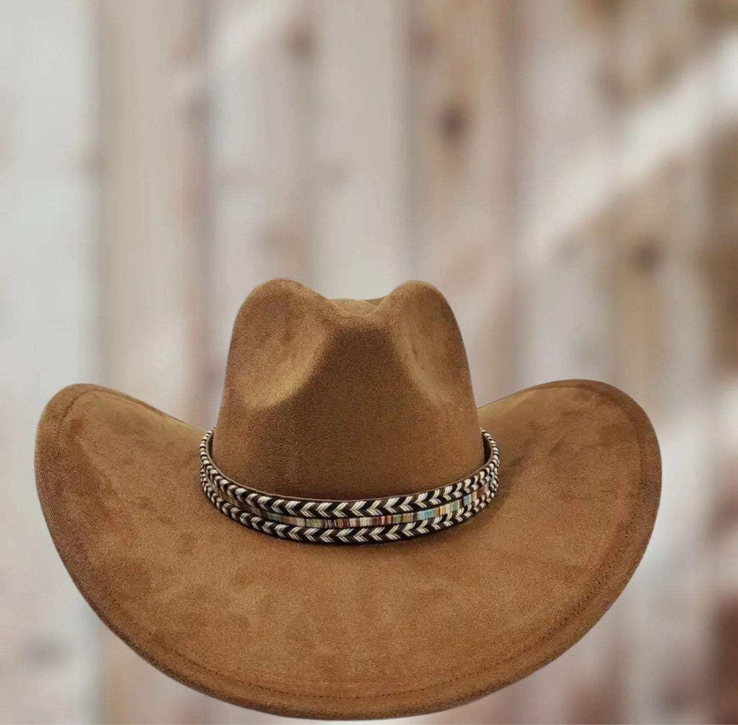 Never lose premium Suede Cowboy -cognac-0