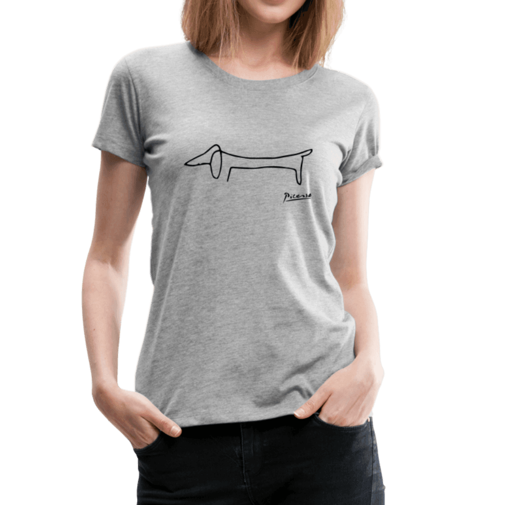 Pablo Picasso Dachshund Dog (Lump) Artwork T-Shirt-3