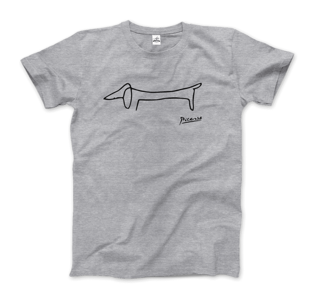Pablo Picasso Dachshund Dog (Lump) Artwork T-Shirt-5