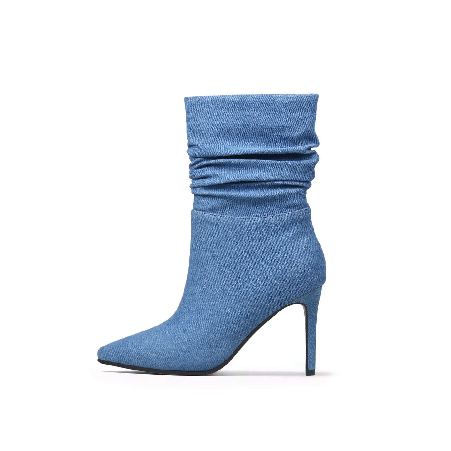 Slouch Stiletto Denim Blue Boots-0