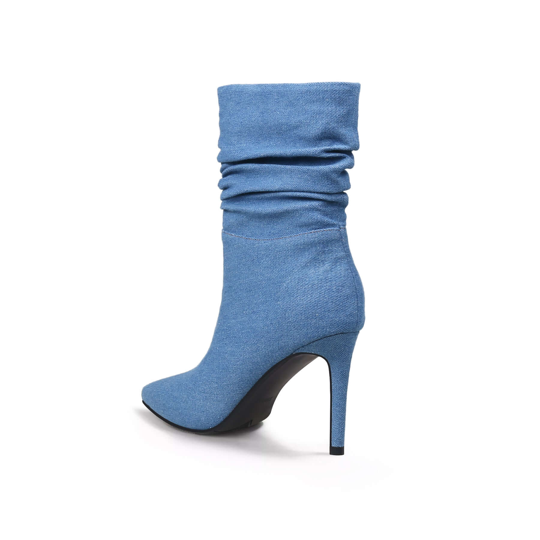 Slouch Stiletto Denim Blue Boots-3
