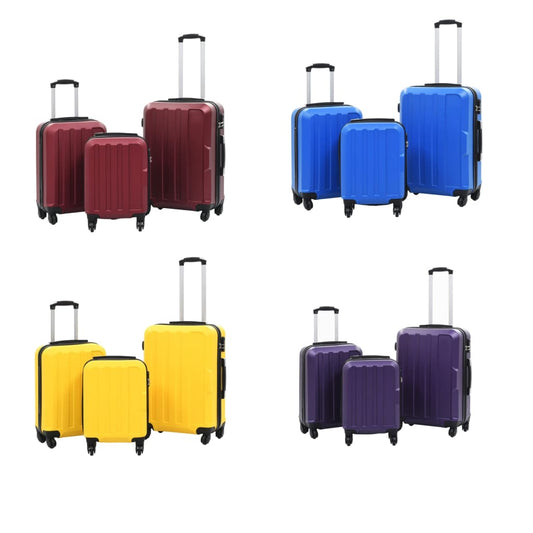 vidaXL Suitcase Set 3 Pcs Travel Luggage Suitcase Bag Hardcase Trolley Set ABS-5