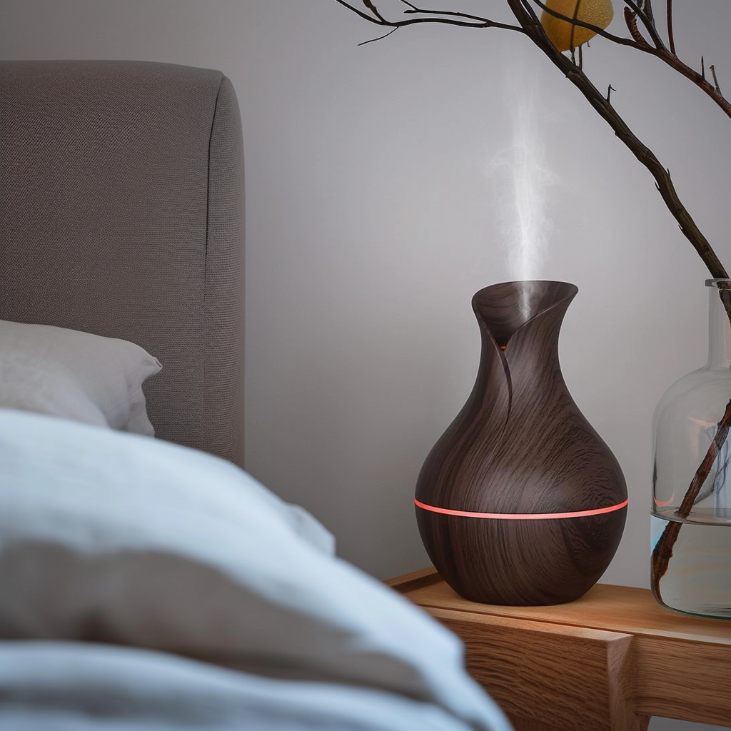 LED Ultrasonic Aroma Humidifier Essential Oil Diffuser-0